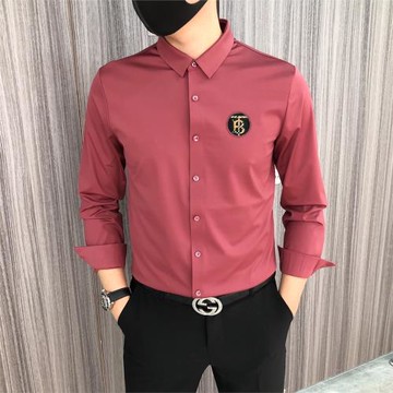 絲光棉襯衣長袖男士免燙歐貨襯衫大碼年春秋冬季商務休閑白領男裝