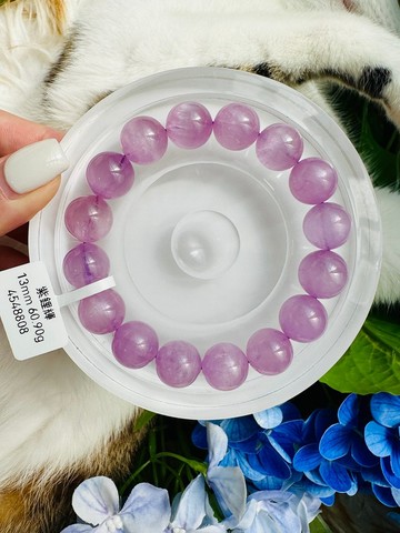 精品級透亮貓眼仙女夢幻色濃色紫鋰輝13mm60.90g改善睡眠緩解壓力