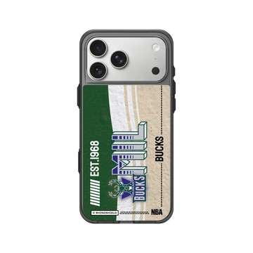 iPhone 17 Pro Max Clear (相機按鈕) 酷墨灰 - NBA - 復古球員卡-密爾瓦基公鹿 Milwaukee Bucks - Vintage Card
