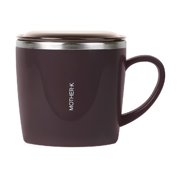 MOTHER-K 輕奢不鏽鋼含蓋兒童訓練杯 250ml - 暮光紫 SUS304不鏽鋼 雙重隔熱防燙 適用年齡2歲以上  1個