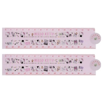 sun-star 卡通摺疊尺 30cm  粉色 Hello Kitty 摺疊尺  2個