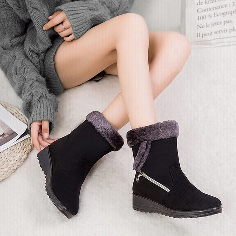 ショートブーツ レディース 幅広 滑らない スノーブーツ 防寒 ムートンブーツ 黒 短靴 冬 暖かい 保温 スノー シューズ ぺたんこ 通学 通勤 足が疲れない 柔らか 通販 Lineポイント最大0 5 Get Lineショッピング