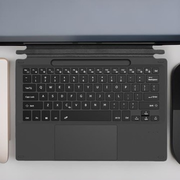 適用微軟平板surface pro8/9/X磁吸七色背光無線藍牙觸控微軟鍵盤
