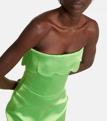 Rasario Strapless satin gown