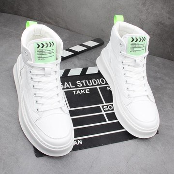 2025新款高幫男鞋夏季潮流百搭男士休閑板鞋中幫小白鞋男潮鞋透氣