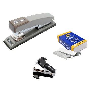 Peace Tools 訂書機+除針器+訂書針 33號針 套裝組  1組  灰色
