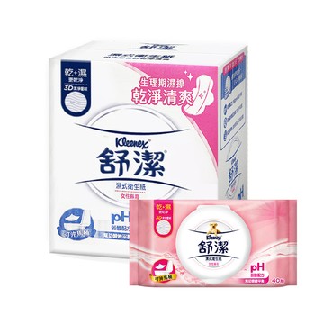 Kleenex 2箱組-女性專用濕式衛生紙 (40抽X12包/箱)