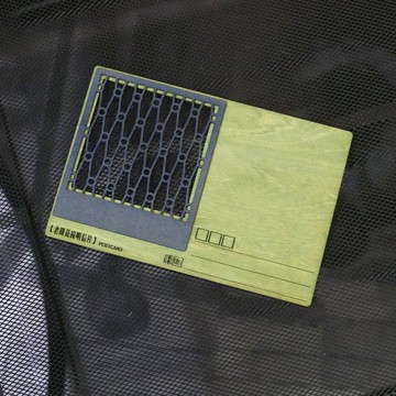 鐵窗花明信片 (夜藍窗)