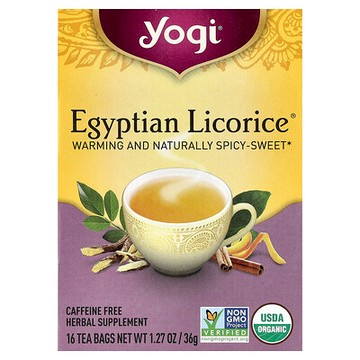 Yogi Tea, Egyptian Licorice®，無咖啡萃取，16 茶包，1.27 盎司（36 克）