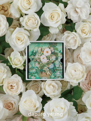 樂天精選~梵高的白薔薇玫瑰胸針女男設計師原創情侶徽章別針小眾胸花 雙11全館免運