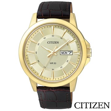 CITIZEN星辰 復古風尚夜光石英男錶  BF2013-05P