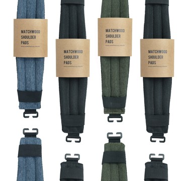 Matchwood Shoulder Pads 斜背包減壓肩墊 背帶肩墊 四色 - 黑底橘標(不含長背帶)