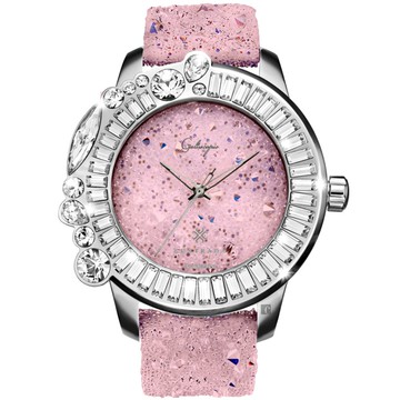 Galtiscopio 迦堤 星鑽浪漫系列閃耀水晶錶-粉/48mm AUSS001SPLS