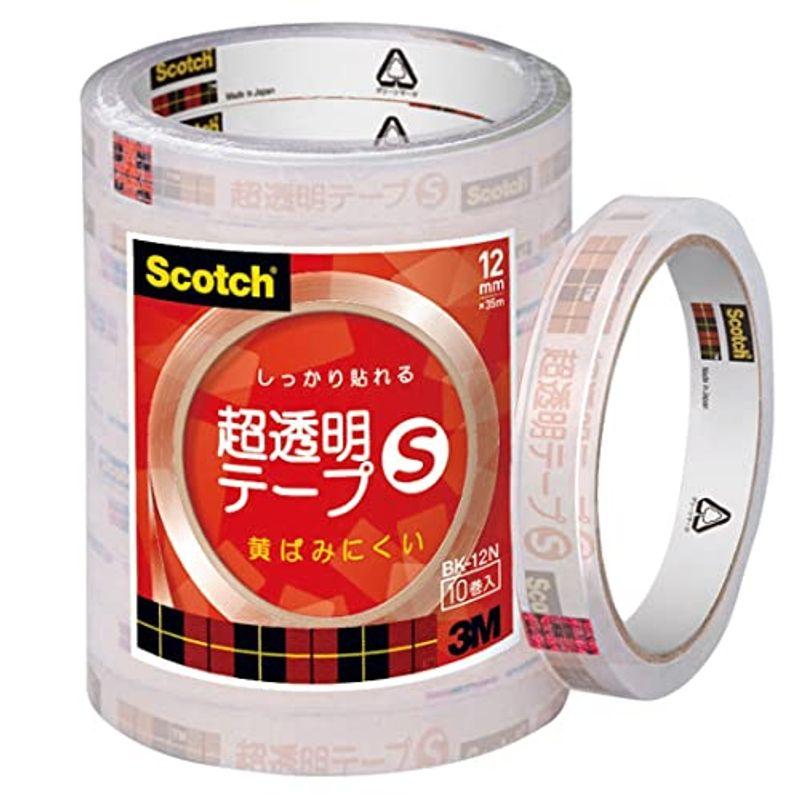 3M スコッチ 超透明テープS 10巻パック 12mm×35m 大巻 BK-12N