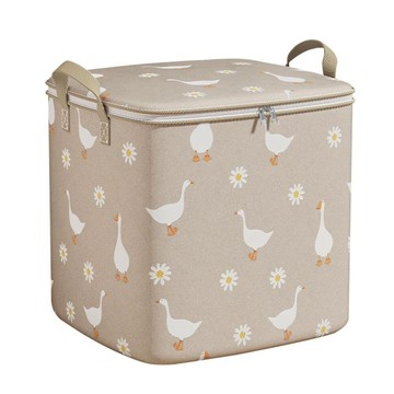 德利生活 鵝鵝鵝 大容量100L防塵防潮衣物整理袋 米黃色  1個  1入  50 x 40 x 50cm