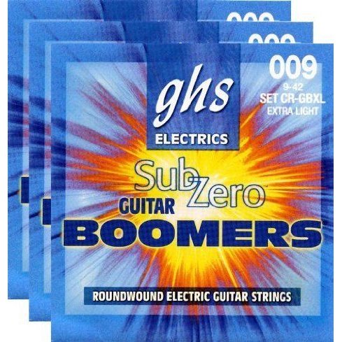 Sets of GHS Sub-Zero Boomers Extra Light Electric Strings (9-42)