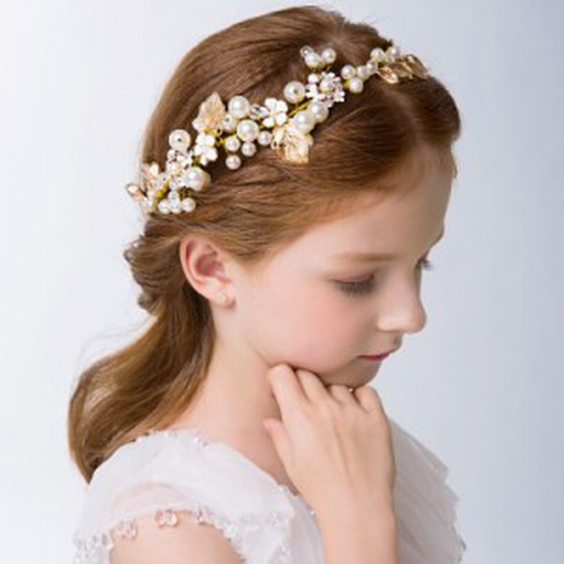 ヘアアクセサリー 子供 キッズ 髪飾り 手作り フォーマル ヘッドドレス 結婚式 発表会 ピアノ発表会 プレゼント リボン ホワイト ゴール 通販 Lineポイント最大1 0 Get Lineショッピング