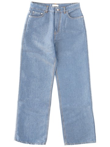 ganni cotton denim jeans