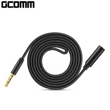 GCOMM 3.5mm 三環四節 鋁合金抗干擾音源延長線 紳士黑
