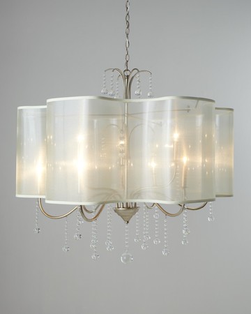 Quatrefoil 9-Light Shaded Chandelier