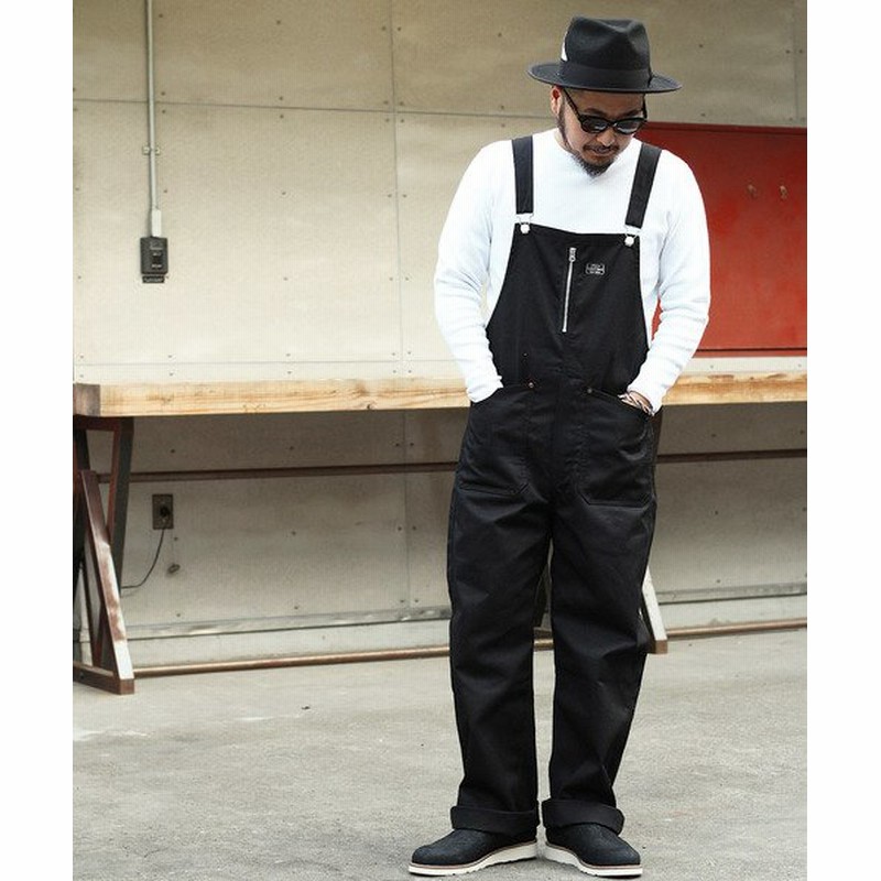 ショット T C Work Overall オーバーオール メンズ ブラック L Schott 通販 Lineポイント最大get Lineショッピング