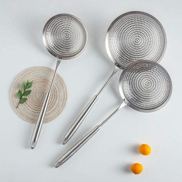 不銹鋼加厚笊籬家用撈面撈餃子火鍋漏勺過濾網大號廚房油炸漏網篩