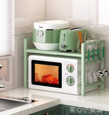 微波爐架 伸縮廚房置物架微波爐烤箱架子家用儲物 【林之舍】