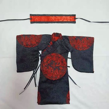 1/6古代兵人服飾 龍紋寬袖漢服 盔甲內服古裝套裝 現貨包郵