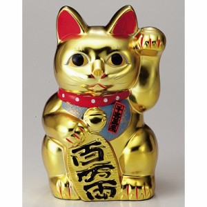 ［元祖 福を招く］開運 金 招き猫 大 １０号