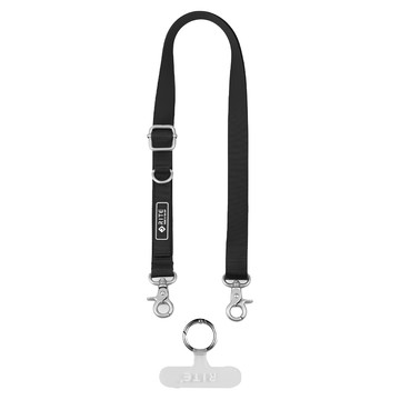 RITE 釦環背帶墊片組  尺寸 6*3 公分  TPU/鋅合金材質  黑色  1個