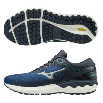美津濃慢跑鞋 MIZUNO WAVE SKYRISE 男款 慢跑鞋 運動鞋 休閒鞋 男鞋 藍 黑 J1GC200903