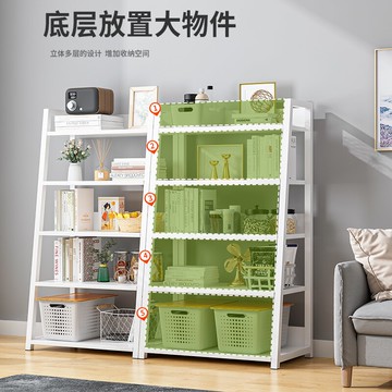 梯形置物架 書架置物架臥室家用鐵藝收納架簡約落地客廳餐廳梯形靠墻儲物架子【MJ18340】