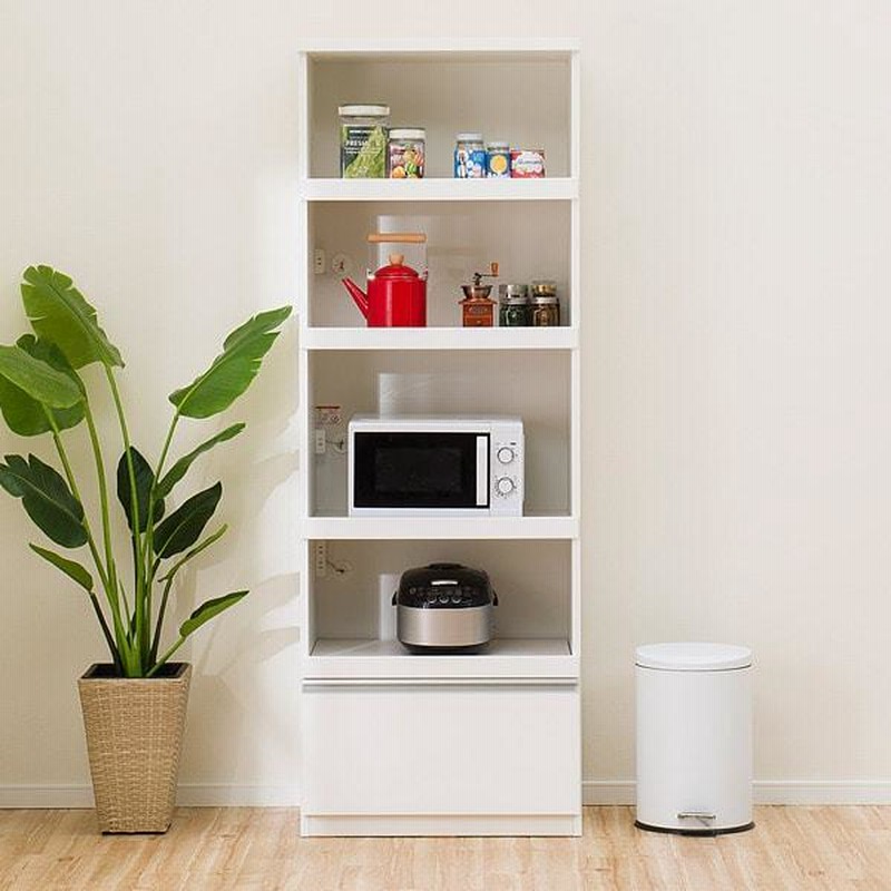 幅70cm レンジボード(ポリート70WH H) キッチンボード