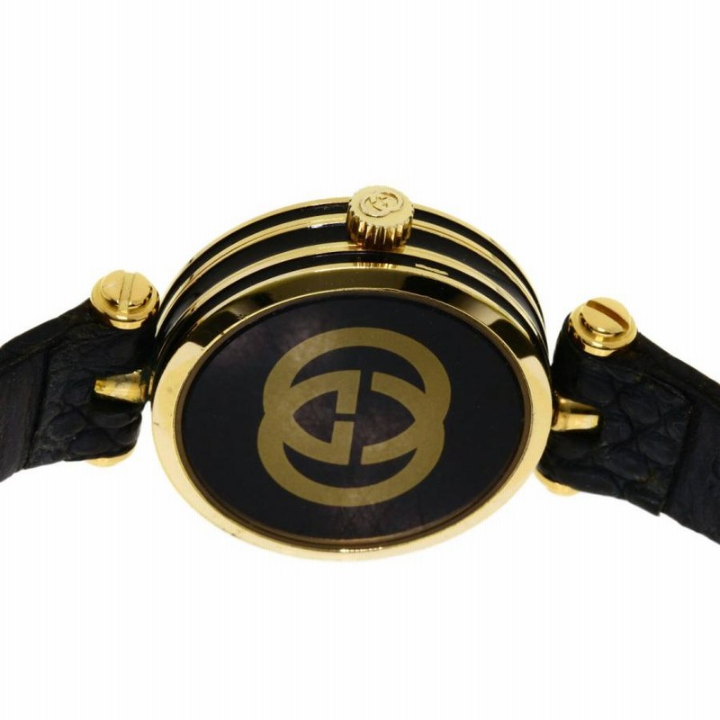 GUCCI グッチ シェリーライン 腕時計 GP 革 レディース 中古