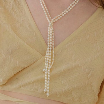 LESIS｜Double Tassel  雙層流蘇珍珠項鍊