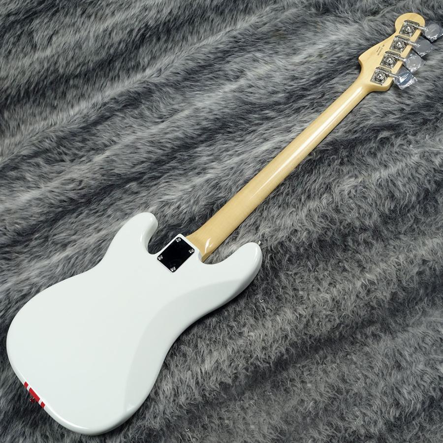 Fender 2023 Collection Made in Japan Traditional 60s Precision Bass Olympic White with Red Competition Stripe