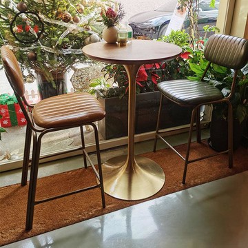 工廠直銷 高腳凳 高腳椅 美式吧檯椅 鐵藝靠背吧凳酒店高腳前臺吧椅復古休閑酒吧椅咖啡店吧臺椅工業風特惠/開立發票 工廠現貨 z215