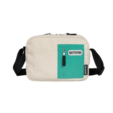 【OUTDOOR】慢活宣言燈心絨側背包-象牙白 OD253113IV