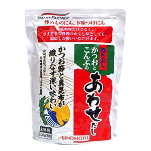 ★まとめ買い★　味の素　ほんだし　かつおとこんぶのあわせだし（袋）　５００ｇ　×12個