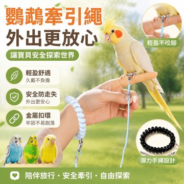 省錢鋪寵物】 鸚鵡牽引繩虎皮放飛繩小鳥腳外出繩玄鳳牡丹遛鳥 出貨 鸚鵡腳環 鸚鵡外出繩 鸚鵡站台 鸚鵡放飛繩 鸚鵡站架