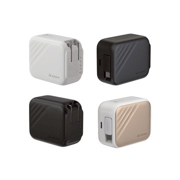 L35 GaN 35W USB-C 自帶伸縮線快充器 美規 白色