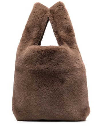 STAND STUDIO - Mano Market faux-fur tote - women - Polyester/Polyester - One Size - Brown