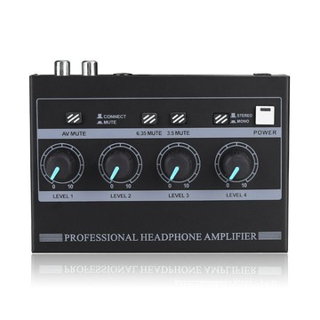 混音器 音頻混音器 音控台 6.35mm TRS+3.5mm+蓮花音頻混音器耳機放大器分配器1進4出1進2出