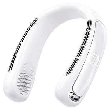 OMG USB數顯強勁降溫無葉掛脖風扇/輕量靜音隨身風扇  N50  白色