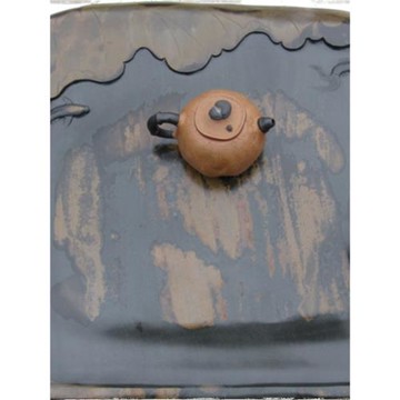 歙硯硯石茶海魚子金暈排水茶盤簡約現代茶臺中式時尚休閑禪意茶具