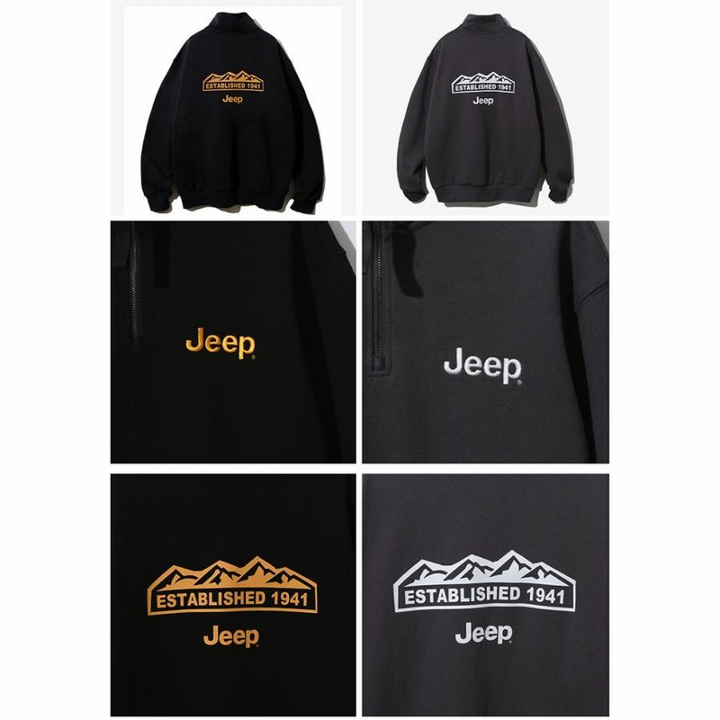 Jeep ジープ スウェット Half Zip-Up M-Logo Sweat new color