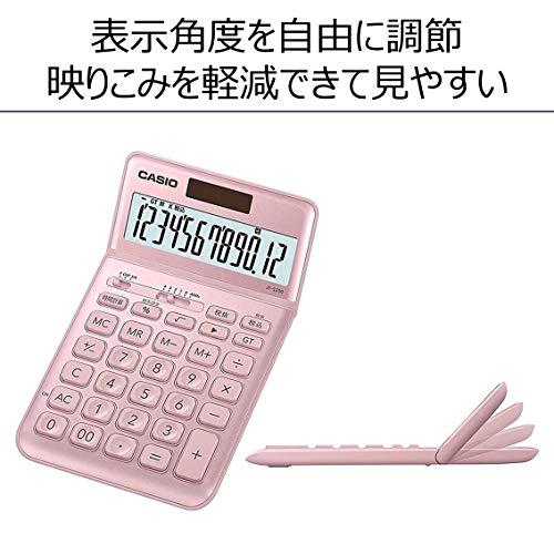 カシオ スタイリッシュ電卓 ライトピンク 12桁 ジャストタイプ JF-S200-PK-N