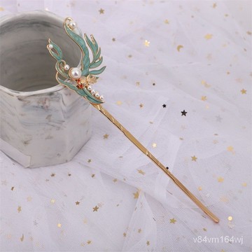 【優選好物】古風髮簪景泰藍簡約日常輓髮盤髮百搭宮廷簪子女漢服頭飾燒藍髮飾 MD5P