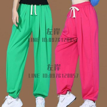 休閒褲束腳褲 寬褲 燈籠褲廣場舞服裝春夏運動表演練功服燈籠褲團體操曳步舞【雲木雜貨】