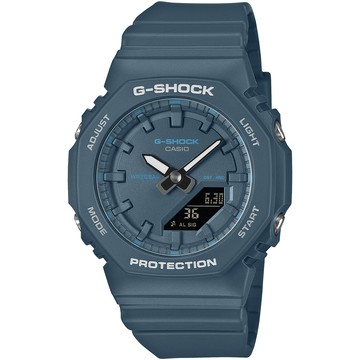 CASIO G-SHOCK 極簡風格八角造型計時錶/深海藍/GMA-P2100BA-2A